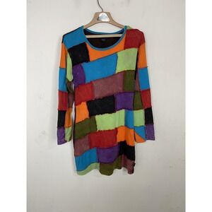 Agan Traders Dress Women Small Medium Boho Hippie Nepal Festival Patchwork Tunic